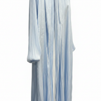 Tris BOUTIQUE Women's Light Blue Pleated Long Kimono Robe