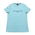 Tommy Hilfiger Men's Light Blue Organic Cotton Logo T-Shirt