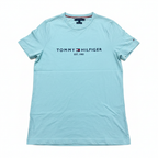 Tommy Hilfiger Men's Light Blue Organic Cotton Logo T-Shirt