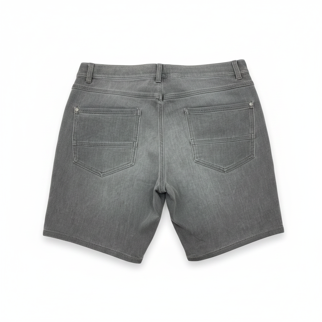 LIVERGY Men's Grey Denim Bermuda Shorts