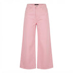 PrettyLittleThing Baby Pink Wide Leg Denim Jeans - Contempor