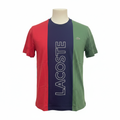 LACOSTE Men's Tri-Color Block Graphic Cotton T-Shirt