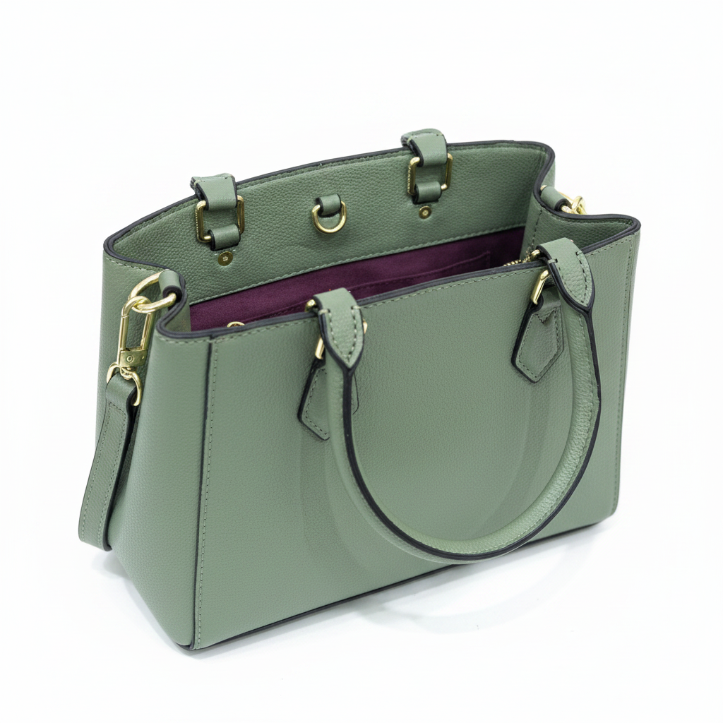 Louis Vuitton Green Monogram Embossed Leather Handbag