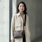 LOUIS VUITTON Monogram Coated Canvas Hobo Crossbody Bag