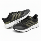 Men's Black & Olive Green Performance Running Sneakers
