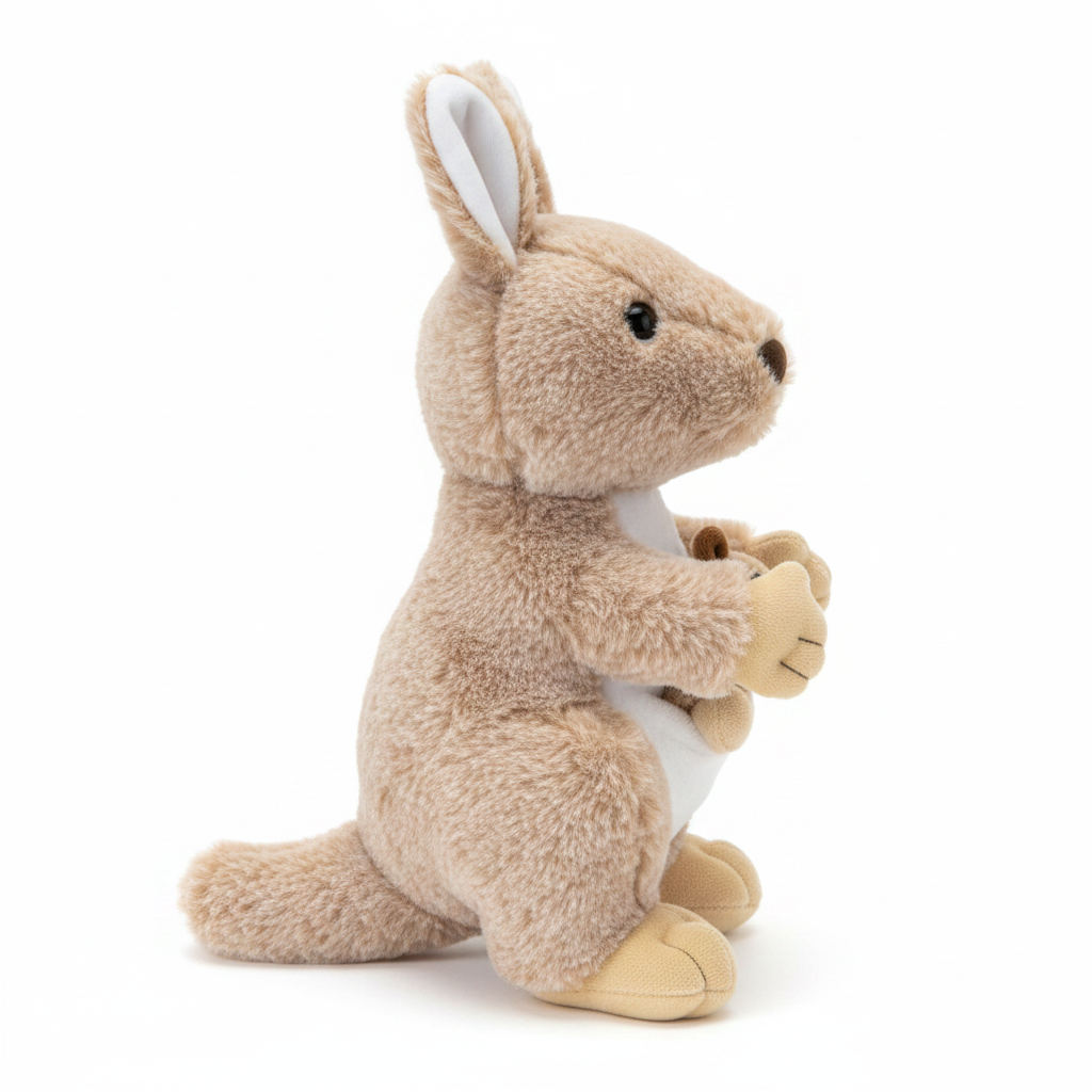 Plush Kangaroo with Joey Stuffed Animal Toy