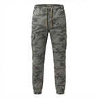 BLACK STEEL Olive Camo Ripstop Cargo Jogger Trousers