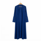 Women's Royal Blue Bell Sleeve Floor-Length Abaya