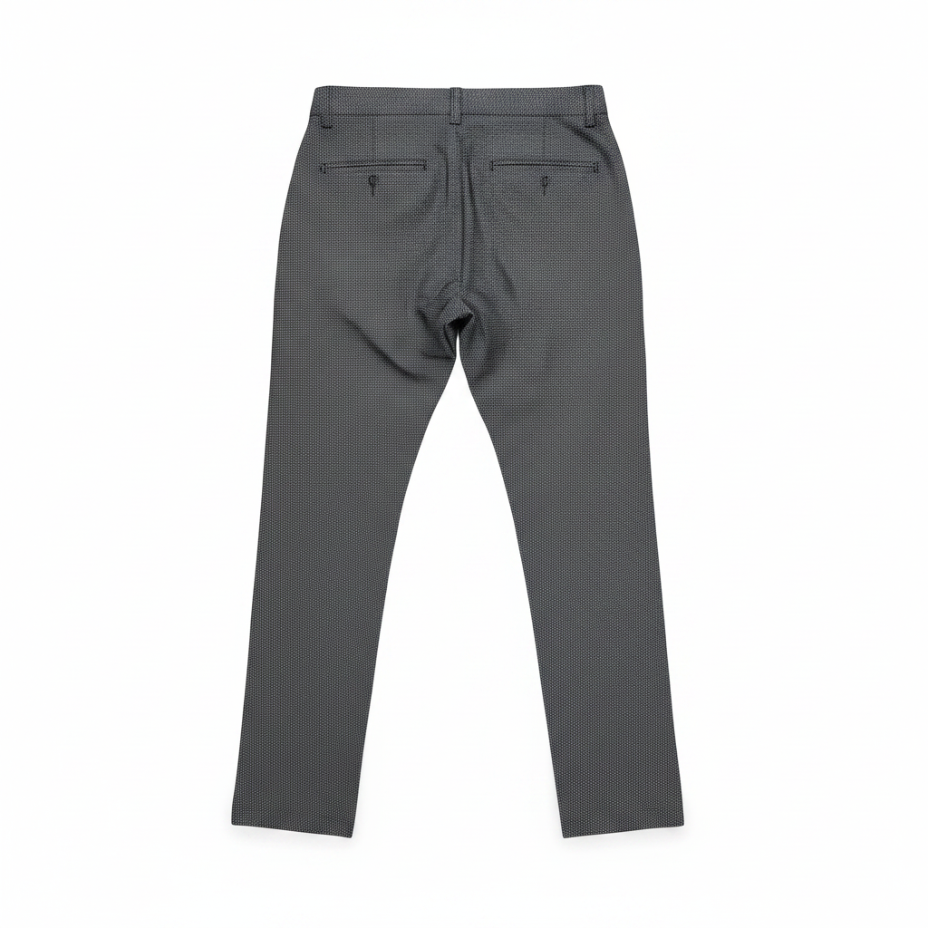 CUBA man® Men's Grey Micro-Pattern Slim-Fit Tailored Trouser