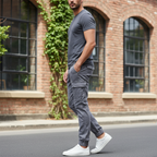 Amaci & Sons Men's Grey Cargo Jogger Pants - Size 31