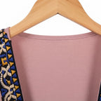 SHEIN Women's Pink Long Open-Front Kimono Abaya Jacket with Trim