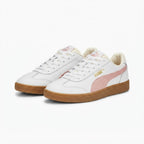 PUMA, FOREVER BETTER Puma White & Pink Leather Gum Sole Snea
