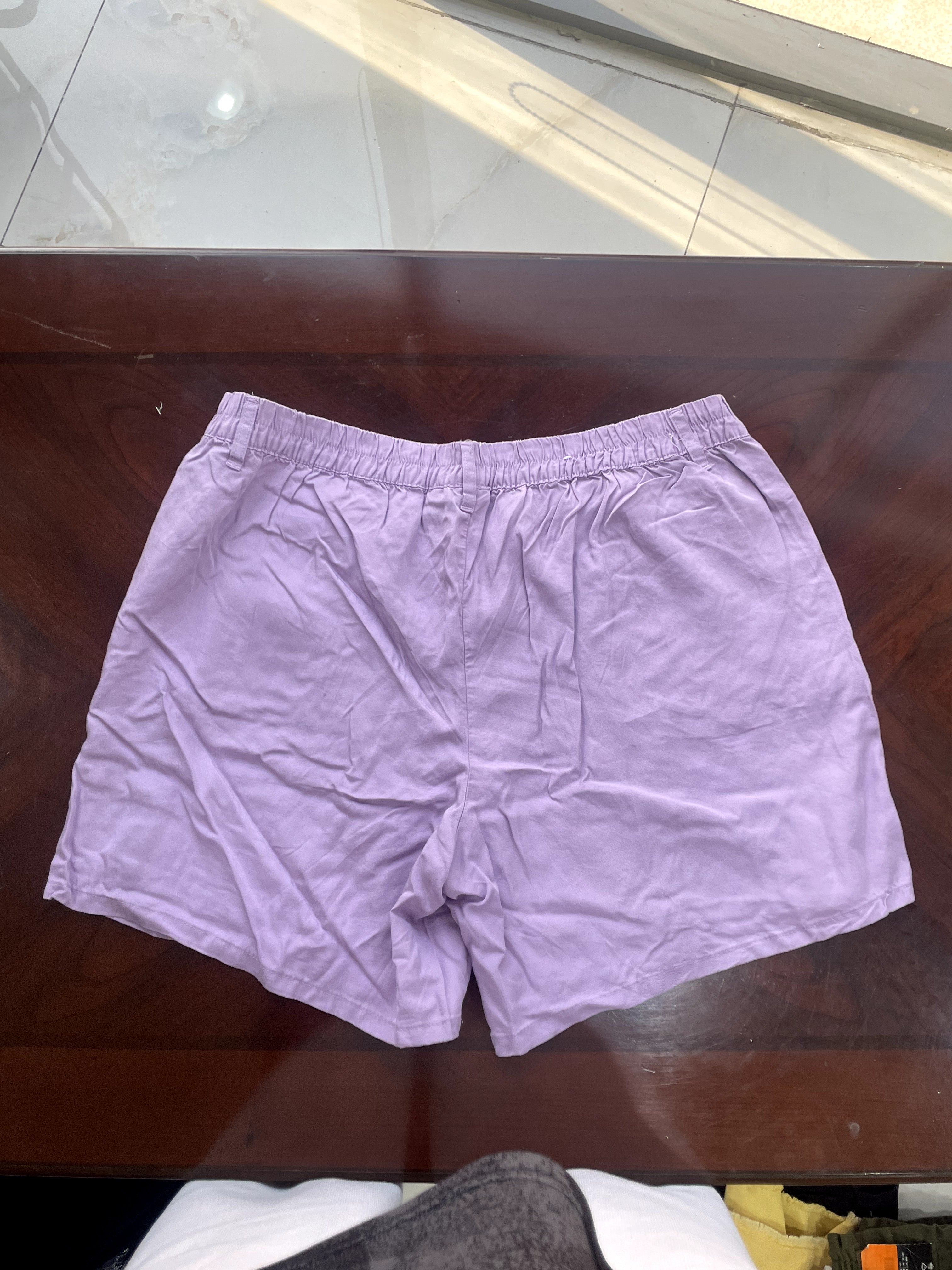 Lilac Pastel Relaxed Fit Shorts with Elasticated Waist
