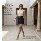 Black Button-Down Corduroy Mini Skirt with Patch Pockets
