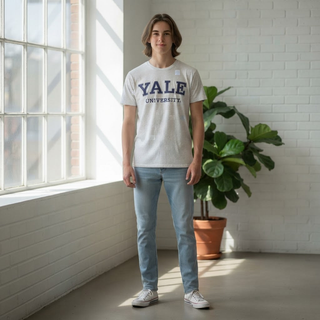 Yale University Heather Ash Grey Yale University Graphic You