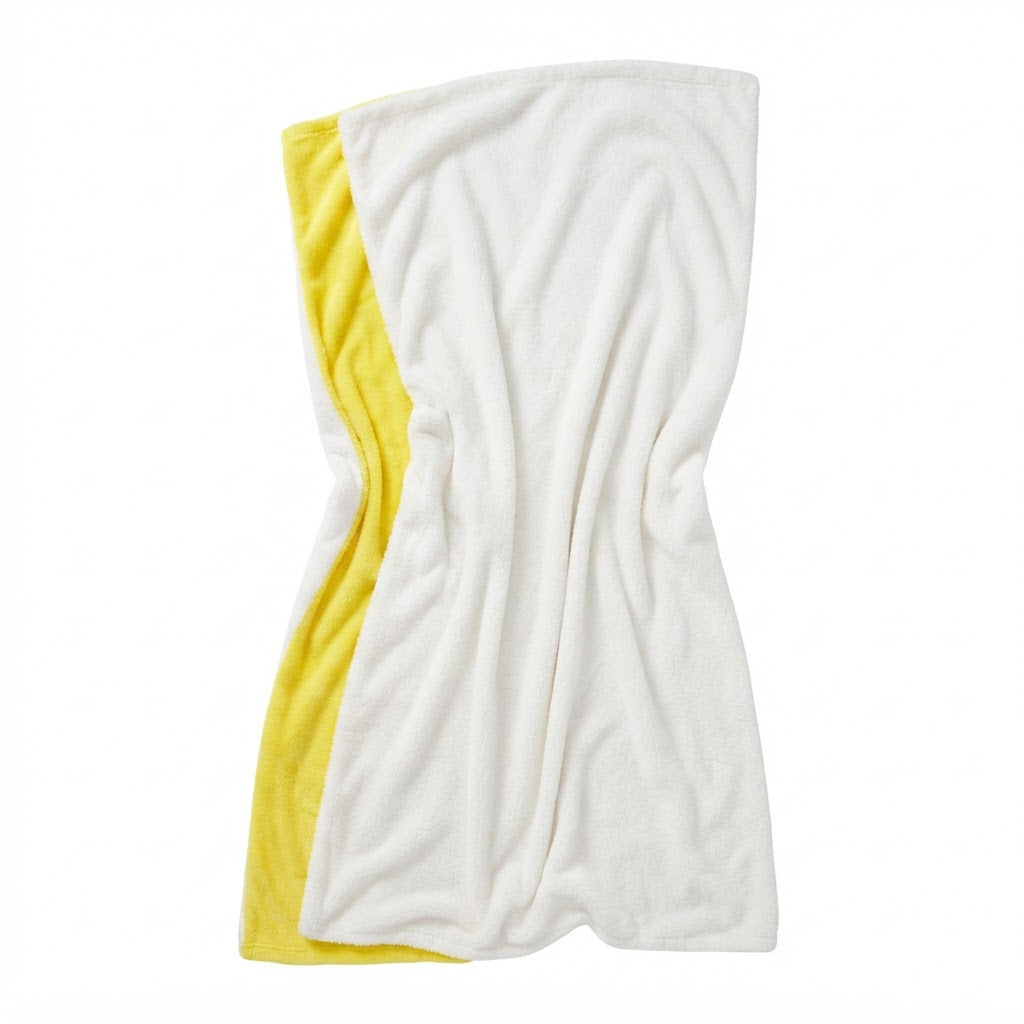 Vibrant Yellow Ultra-Soft Fleece Throw Blanket