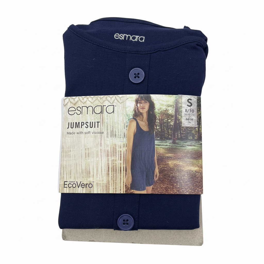 Esmara Women's Navy Blue Jersey Romper - Size 8/10