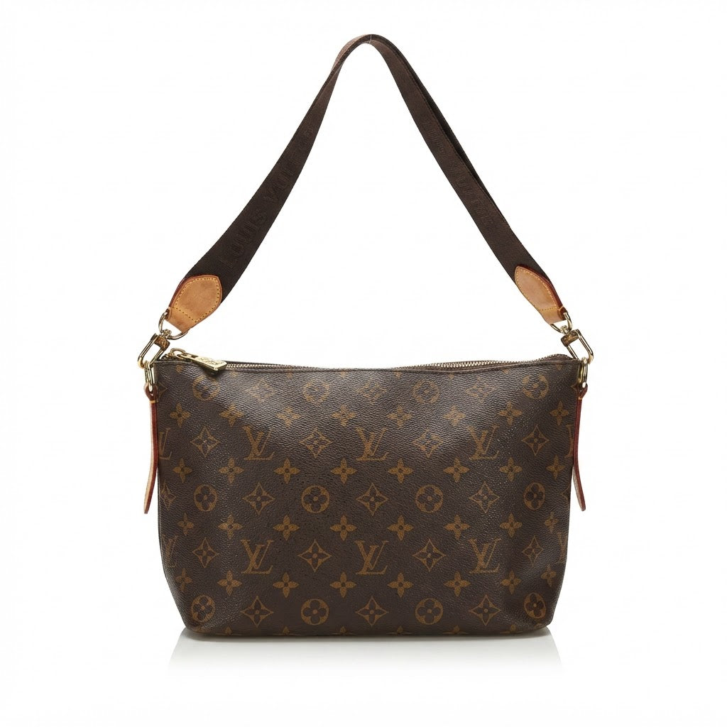 LOUIS VUITTON Monogram Canvas Crossbody Bag with Textile Str