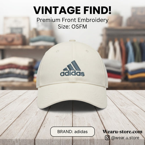 adidas Unisex White Classic Six-Panel Baseball Cap