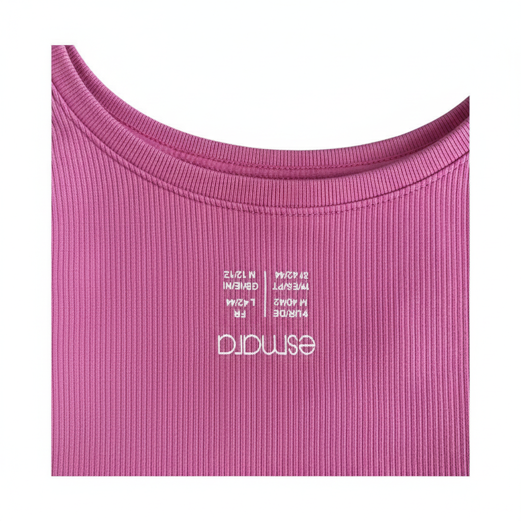 Women's Pink Ribbed Henley Tank Top