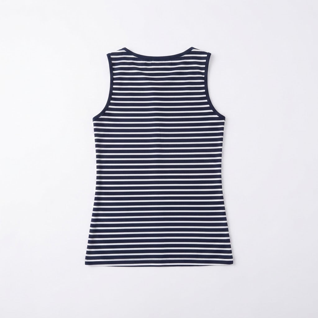 esmara Women's Navy and navy blue Striped Cotton Tank Top