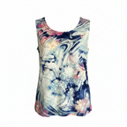 Paula Women's Abstract Swirl Print Sleeveless Tank Top