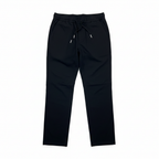 Mataria Men's Black Tapered Drawstring Trousers