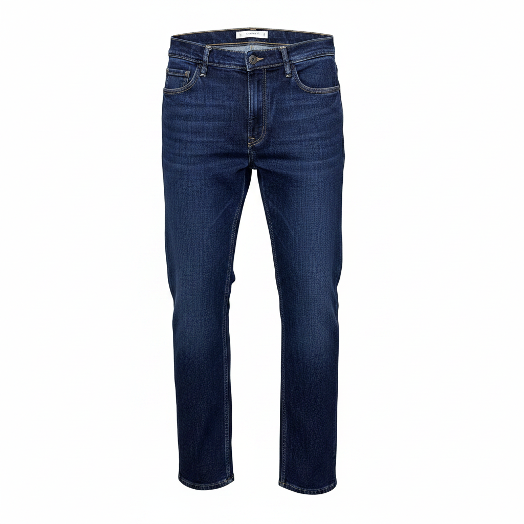 Women's Dark Blue Slim Straight Leg MNG Denim Jeans