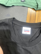 Tommy Jeans Black Tommy Jeans Crew-Neck T-Shirt with Bicolou