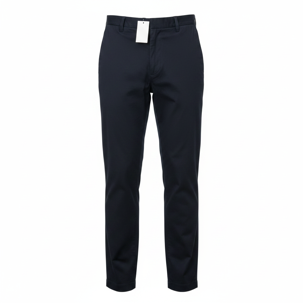 H&M Men's Classic Black Straight-Leg Chino Trousers