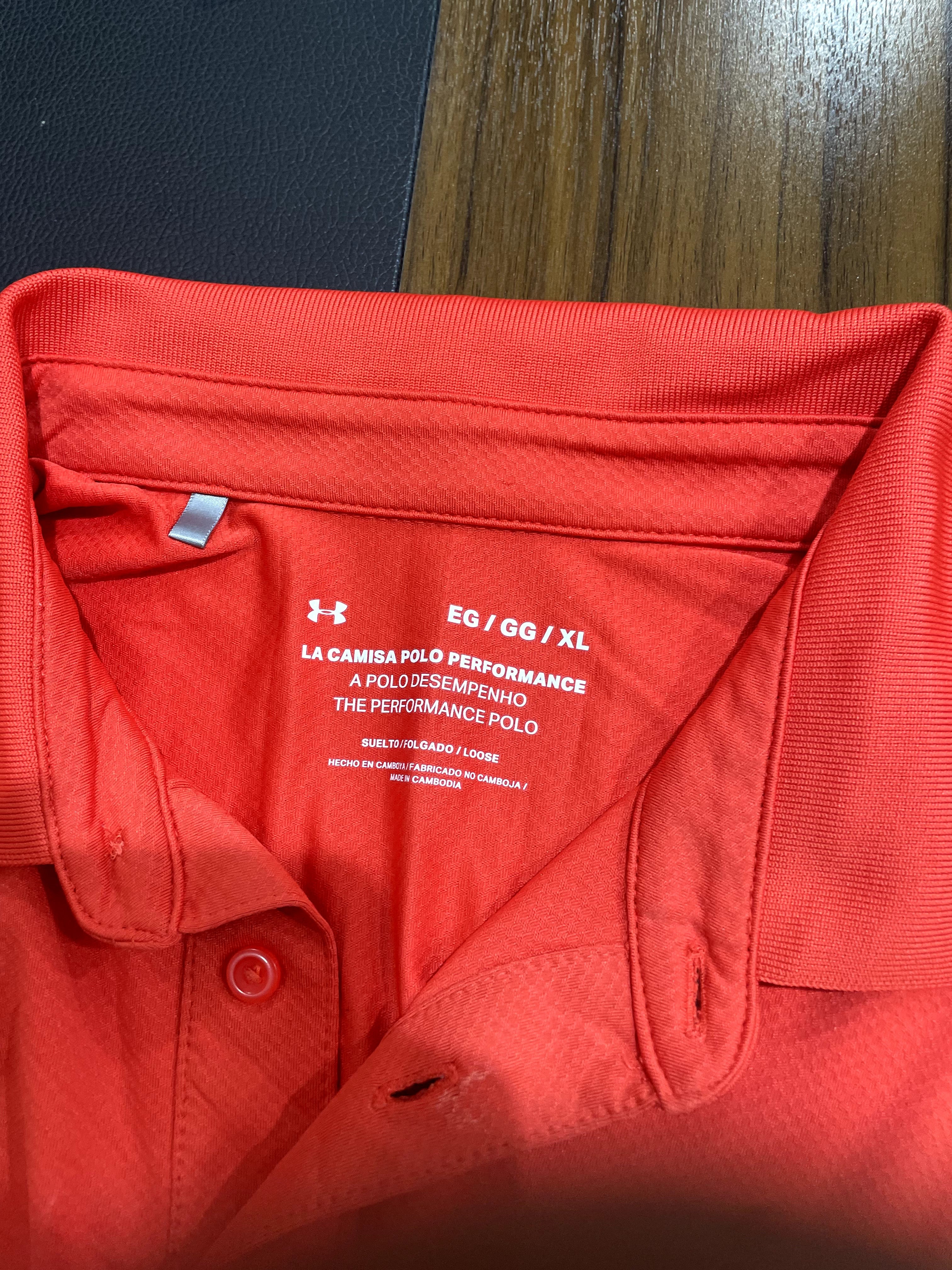 Under Armour Orange-Red Performance Piqué Polo Shirt Loose F