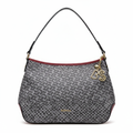 Sembonia Monogram & Checkered Hobo Bag with BS Charm