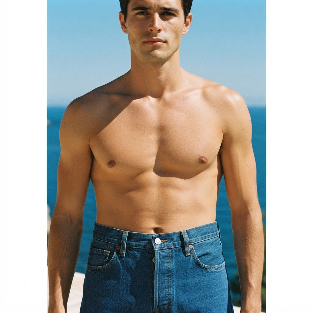 Levi's Levi's Indigo Blue Straight Leg Button Fly Jeans