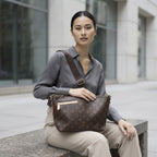 LOUIS VUITTON Monogram Canvas Crossbody Bag with Textile Str