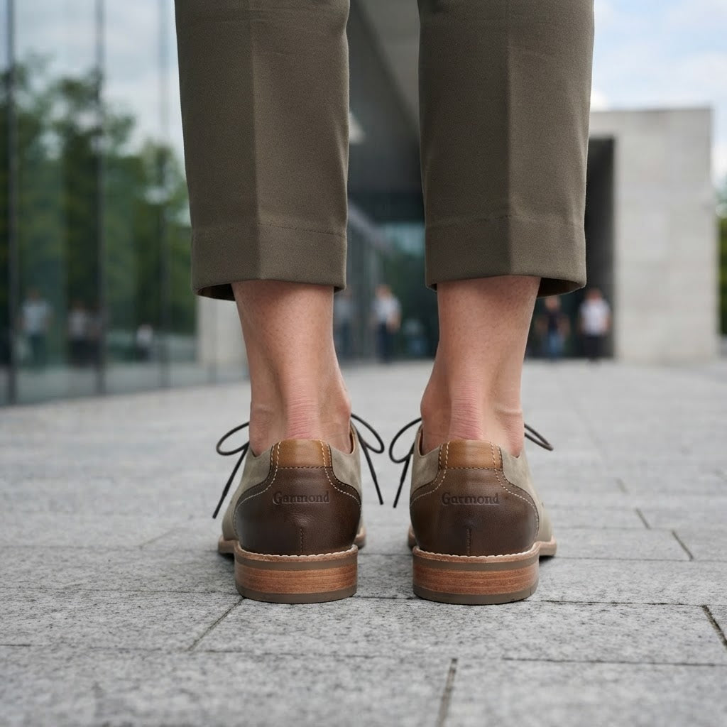 Men's Garamond Taupe Nubuck Derby Shoes