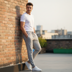 Strassenkicker Men's Grey Marl Joggers XXL