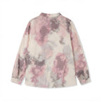 Women's Pink & Grey Tie-Dye Long Sleeve Blouse