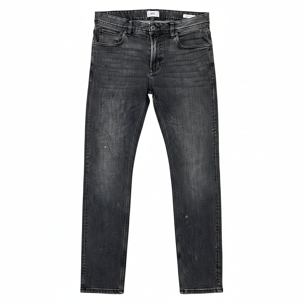 Women's Faded Dark Grey Slim Fit Denim Jeans