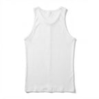 LIVERGY Men's Classic White Ribbed Cotton Tank Top