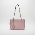 DKNY Pink Saffiano Leather Chain Shoulder Bag