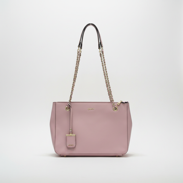 DKNY Pink Saffiano Leather Chain Shoulder Bag