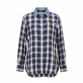 Falmer Heritage Blue Plaid Shirt with Denim Collar
