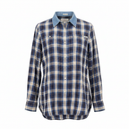 Falmer Heritage Blue Plaid Shirt with Denim Collar