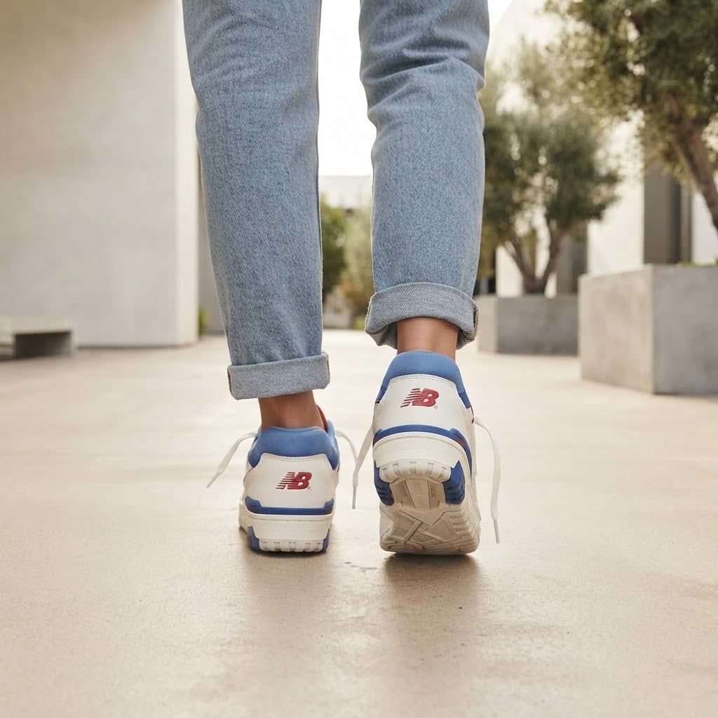 New Balance 550 White Blue Red Sneakers