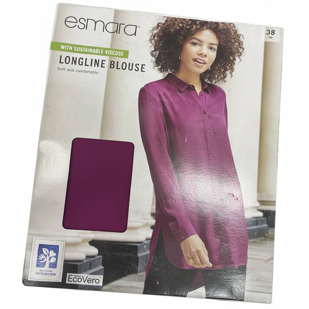 Esmara Women's Purple Viscose Long Sleeve Blouse