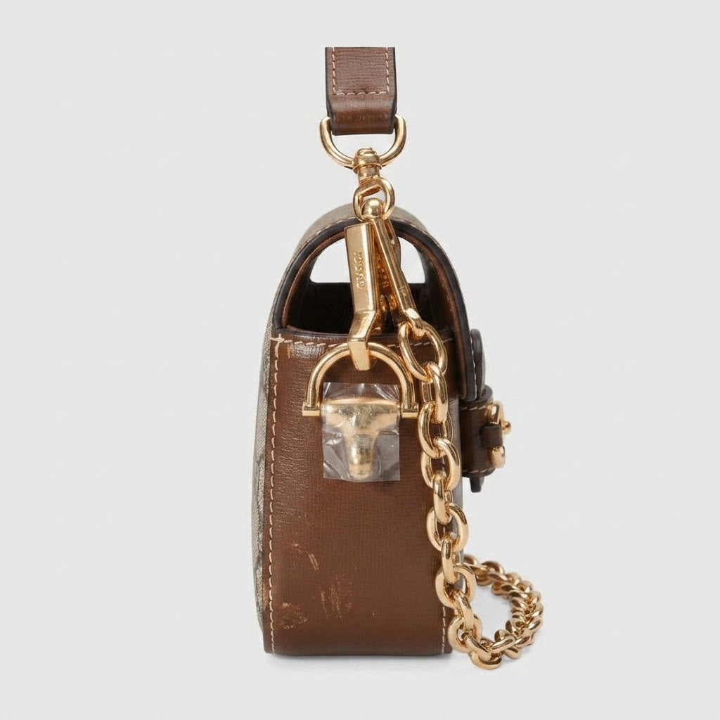 Gucci Gucci Horsebit 1955 Small GG Supreme & Leather Bag