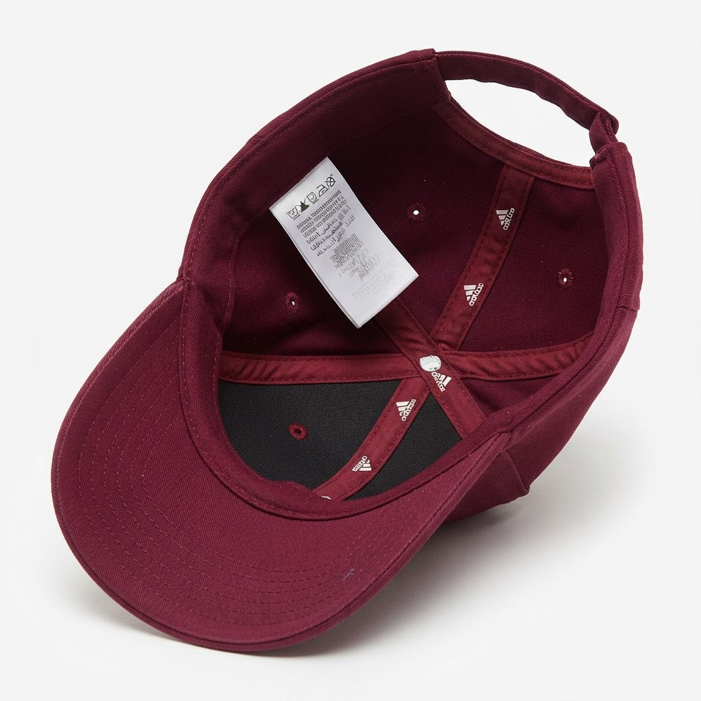 adidas Adidas Burgundy Curved-Brim Baseball Cap