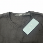 Sportsgirl Women's Black Linen Blend Balloon Sleeve Top