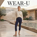Navy Blue Cropped Capri Leggings with Elastic Waist