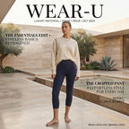 Navy Blue Cropped Capri Leggings with Elastic Waist